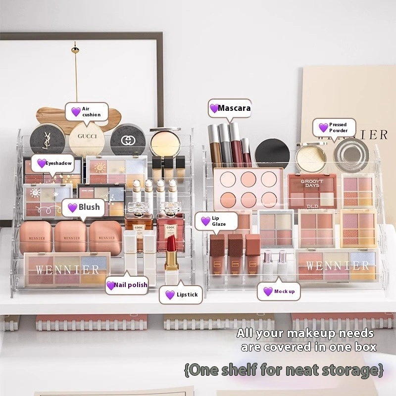 Plastic Transparent Cosmetics Storage Box