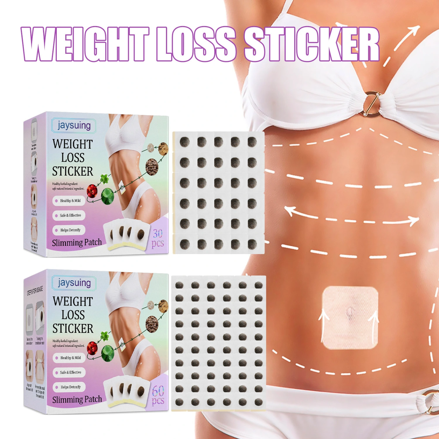 Slimming Navel Stickers Show Body Shaping Lazy Stickers