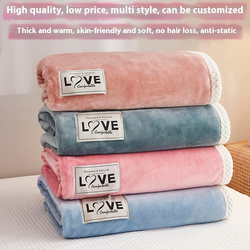 Simple And Stylish Warm Milk Velvet Blanket