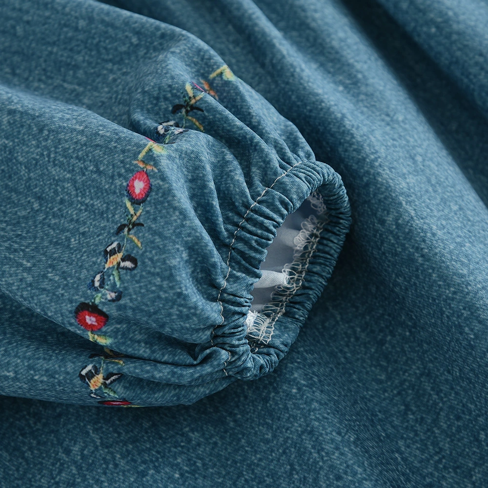 Spring And Autumn Embroidery Denim Girl Dress