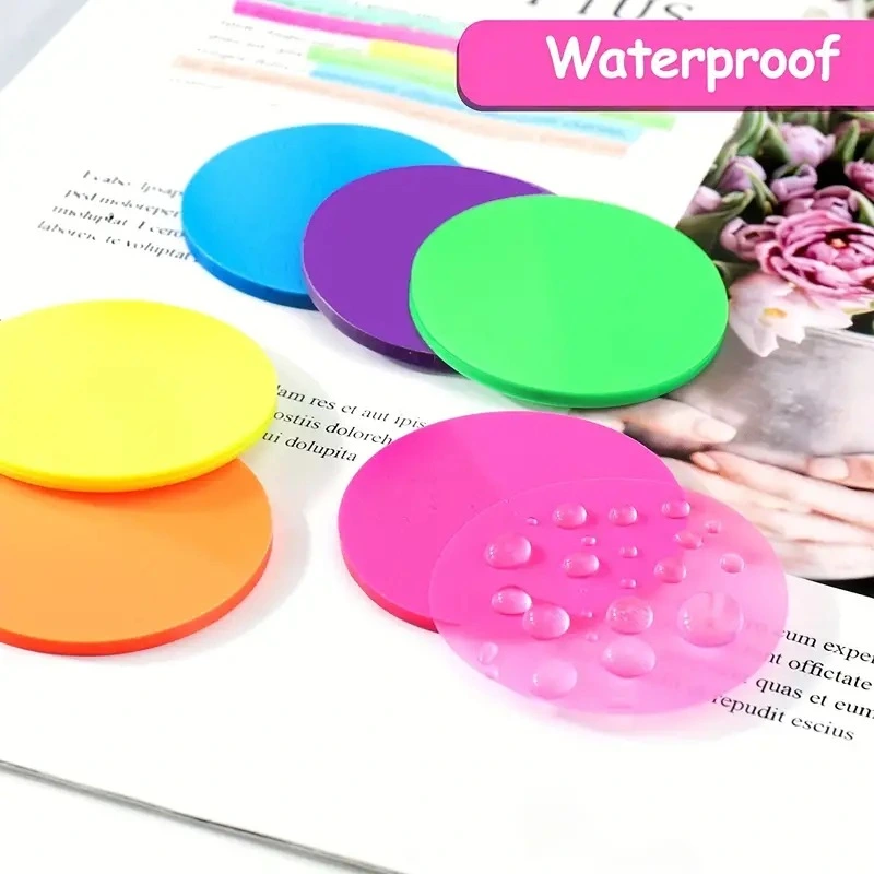 Sell Round Transparent Waterproof Index Stickers N Bookmarks