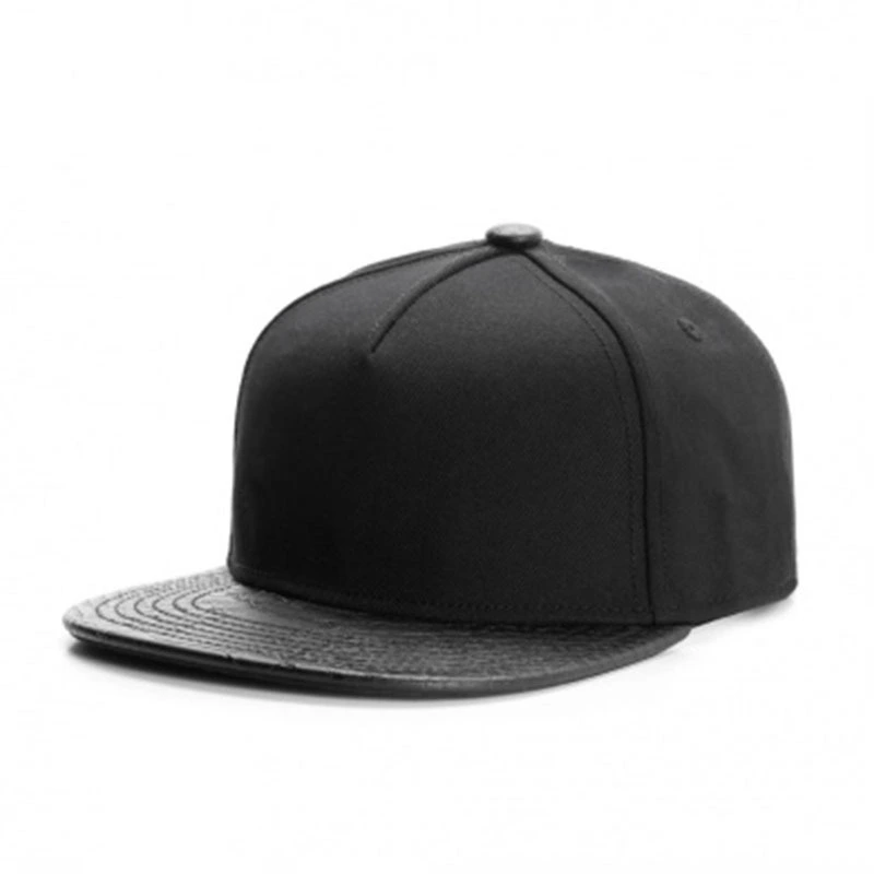 Pure Black Light Board Flat Brim Sunshade Baseball Cap
