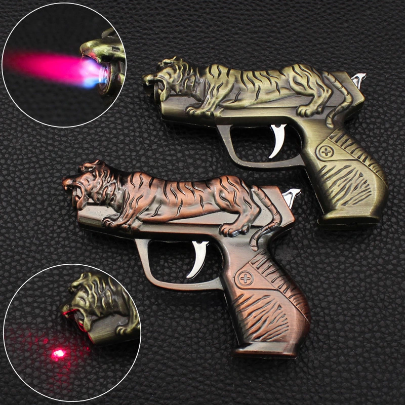 Tiger Head Creative Model Windproof Gas Lighters