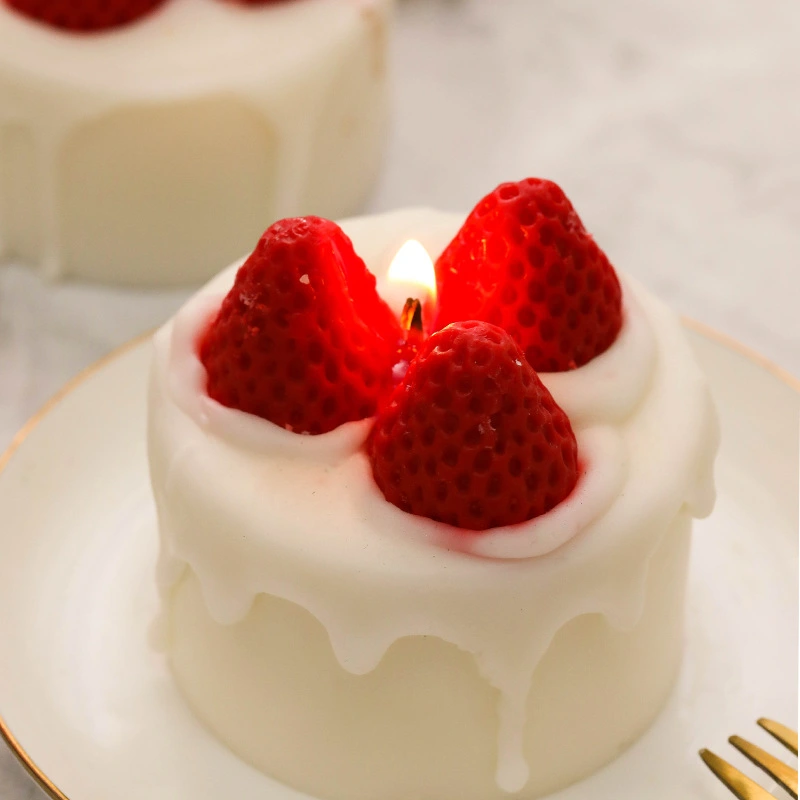 Cake Strawberry Aromatherapy Candle Creative Gift Gift Birthday Decoration Ornaments