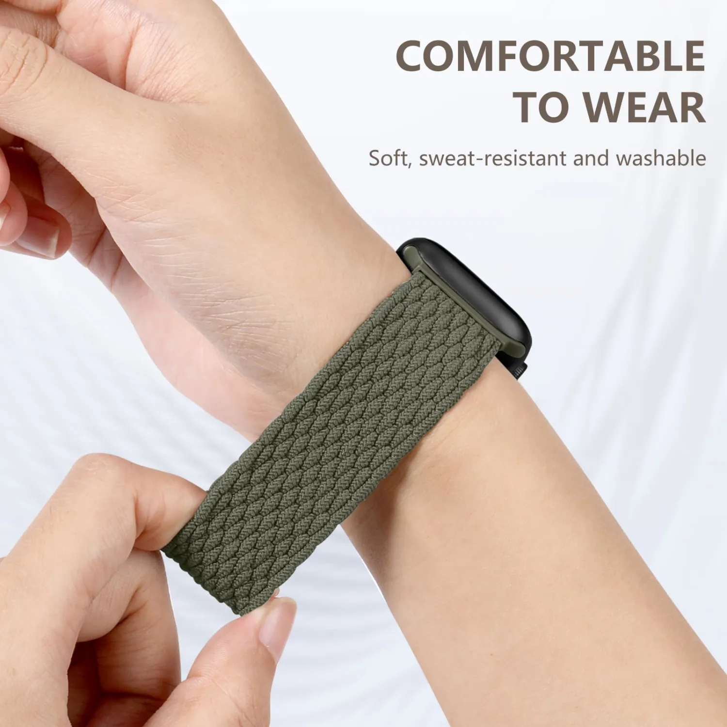 Zedoli Braided Solo Loop Bands Compatible with Apple Watch Band 38mm 40mm 41mm 42mm 44mm 45mm 46mm 49mm Women Men, Stretchy Nylon Sport Elastic Strap for iWatch Series 11 10 9 8 7 6 5 4 3 2 1 SE Ultra