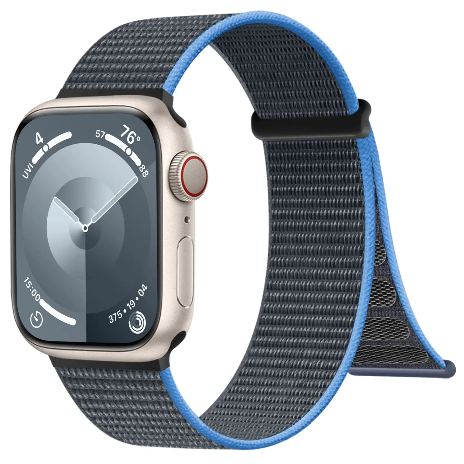 Compatible with Apple Watch Bands 40mm 44mm 38mm 41mm 45mm 42mm 46mm 49mm for Women Men, Adjustable Braided Sport Nylon Loop Bands for iWatch Series 11/10/9/8/7/6 SE/Ultra 3 2 1(Charcoal)