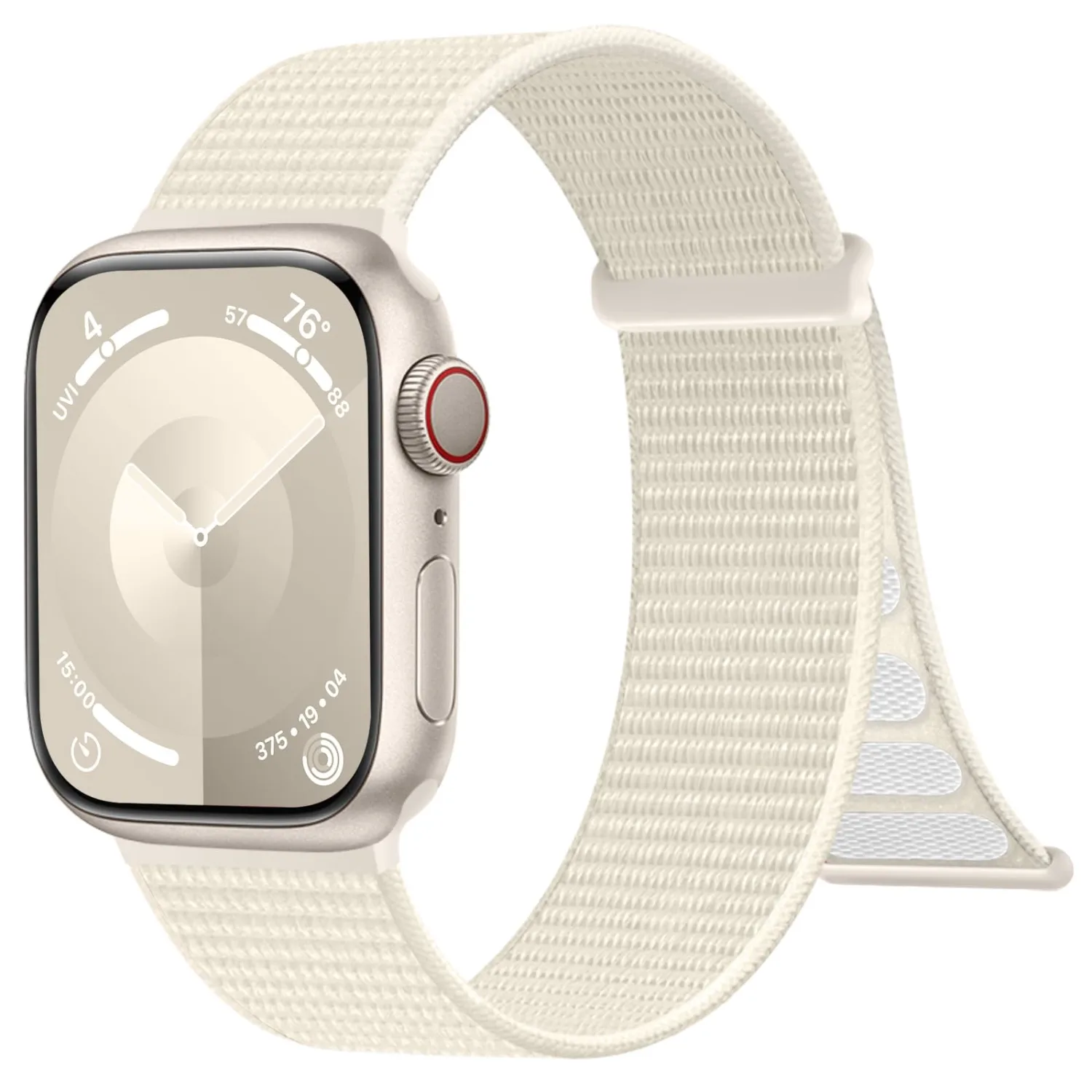 Compatible with Apple Watch Bands for Women 40mm 38mm 41mm 42mm 44mm 45mm 46mm 49mm for Men, Adjustable Braided Sport Nylon Loop Straps for iWatch Series 11/10/9/8/7/6 SE/Ultra 3 2 1(Starlight)