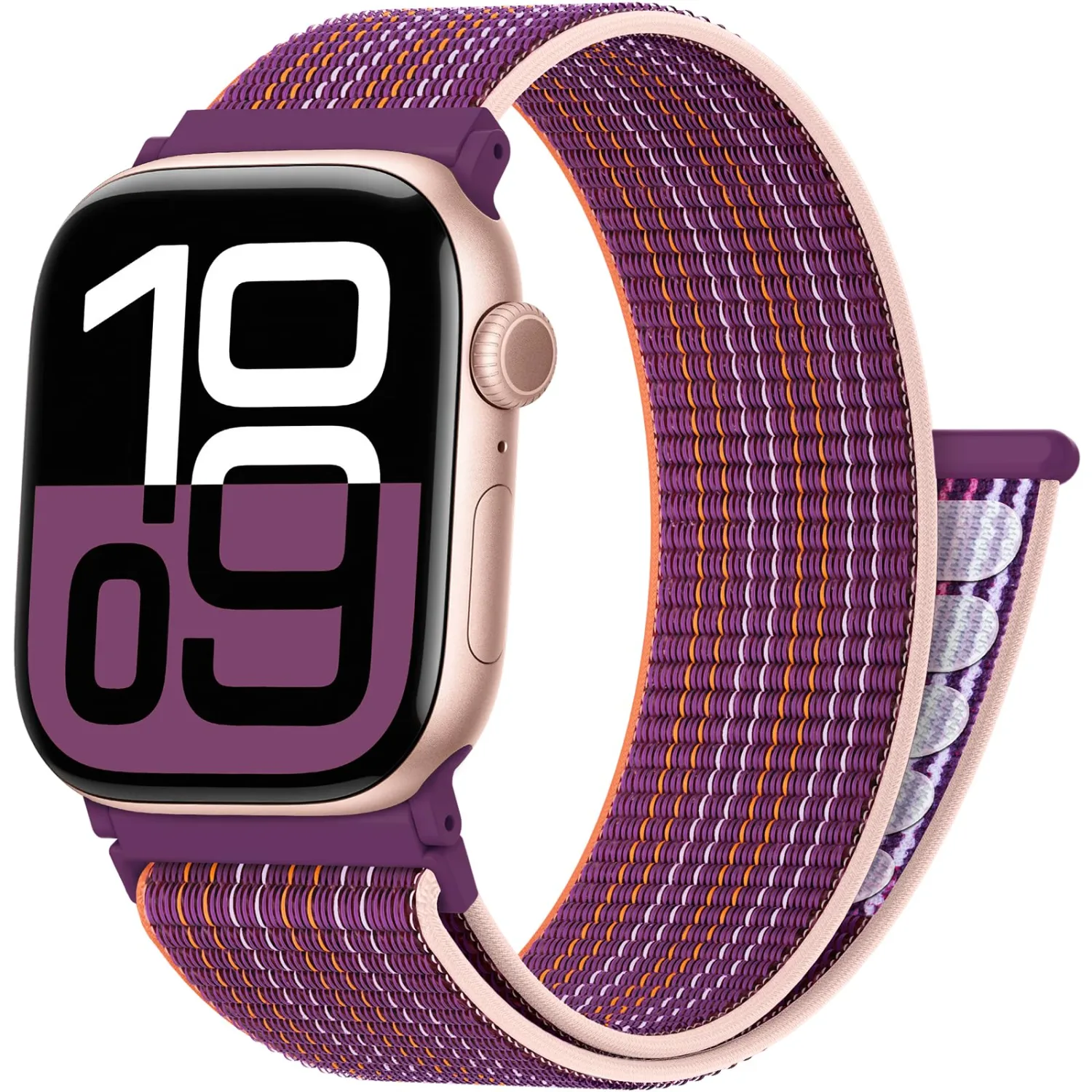 Nylon Loop Sport Band Compatible with Apple Watch Bands 49mm 46mm 45mm 44mm 42mm 41mm 40mm 38mm for Men Women, Soft Nylon Sport Strap Wristbands for iWatch Series 11 10 9 8 7 6 5 4 3 2 1 SE Ultra