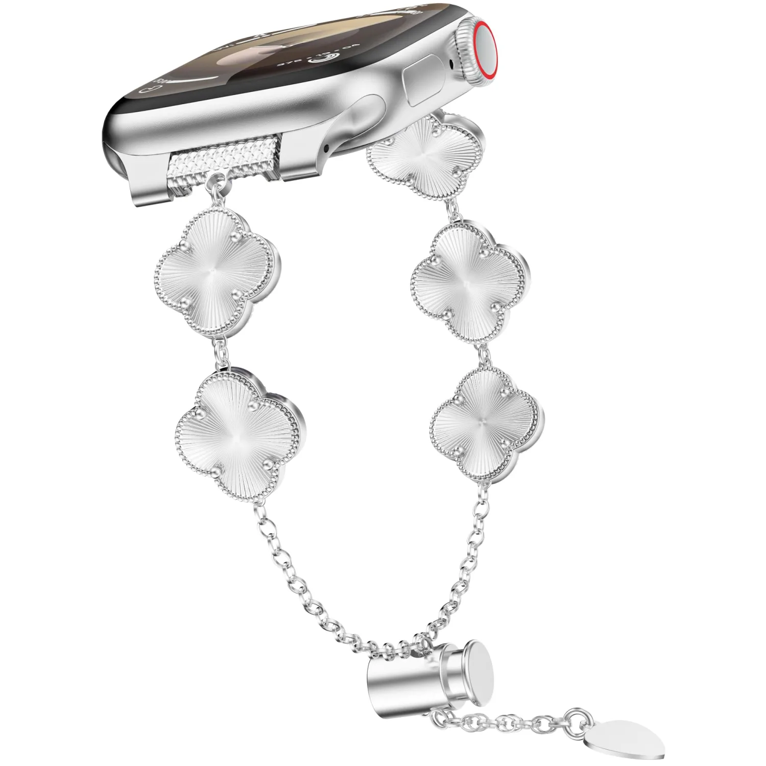 YMHML Lucky Clover Band Compatible for Apple Watch Bands for Women 40mm 41mm 42mm 44mm 45mm 46mm 49mm 38mm, Adjustable Bracelet, Dressy Jewelry Metal Strap iWatch Series 11 10 9 8 7 6 5 4 3 SE Ultra