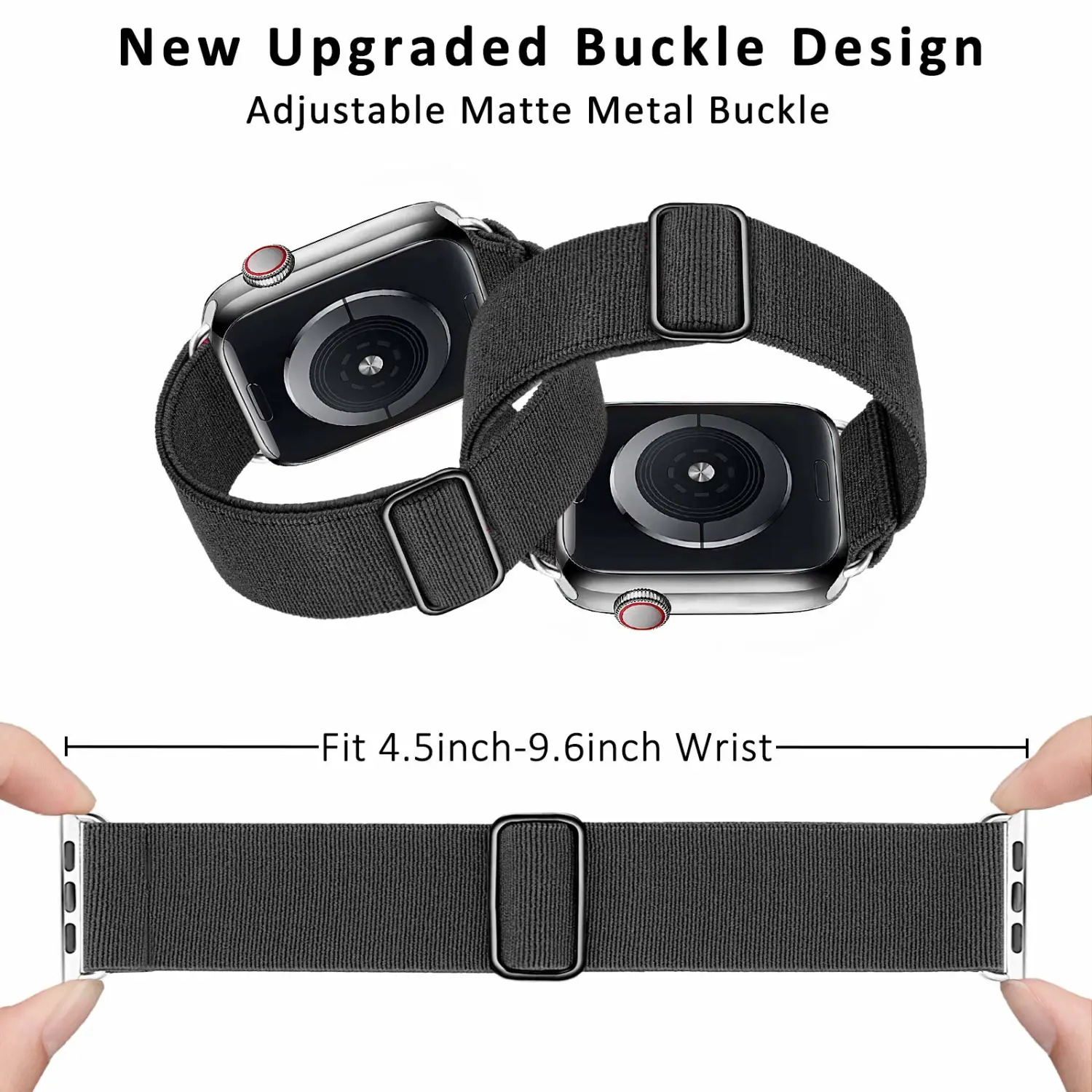 Stretchy Solo Loop Strap Compatible with Apple Watch Band 38mm 40mm 41mm 42mm 44mm 45mm 46mm 49mm,Soft Nylon Elastic Strap Wristband for iWatch Series 11 10 9 8 7 6 5 4 3 2 1 SE 3 2 Ultra 3 2 Gray
