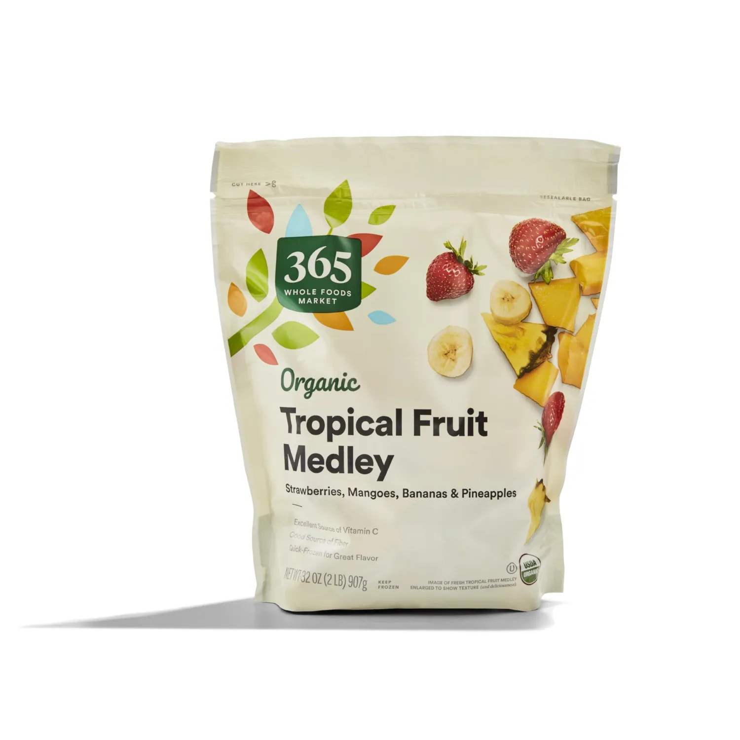 365 Everyday Value, Organic Tropical Fruit Medley, 32 oz, (Frozen)