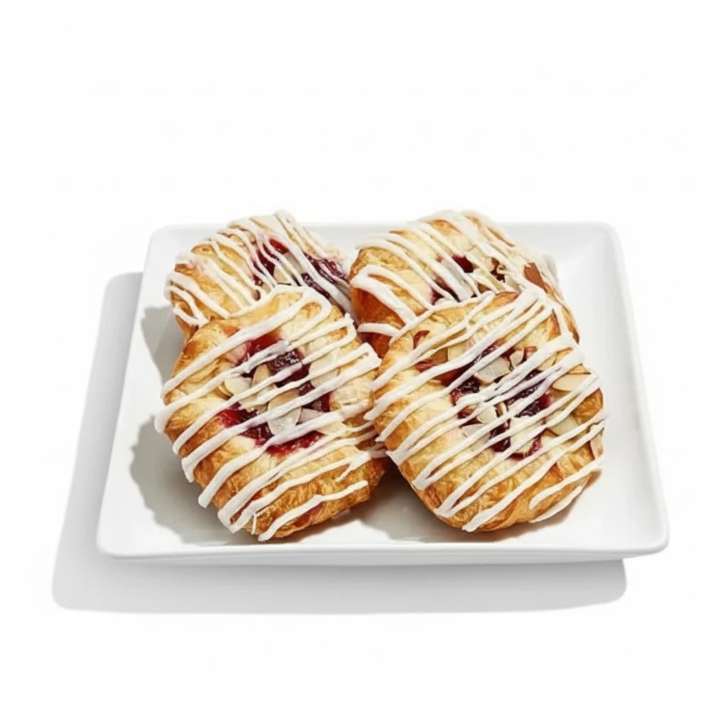 Whole Foods Market, Raspberry Almond Danish, 12 Ounce, 4 Count