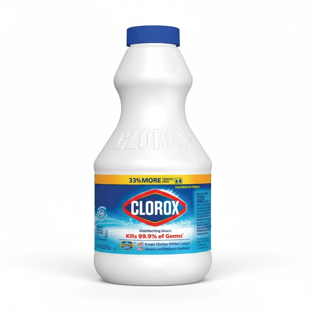 Clorox Regular Disinfecting Bleach Cleaner, 2 Pack Concentrated Liquid Bleach, Removes Mold, Mildew and Stains, Whitens, for Multi Purpose Cleaning and Laundry, 24 oz Bottles