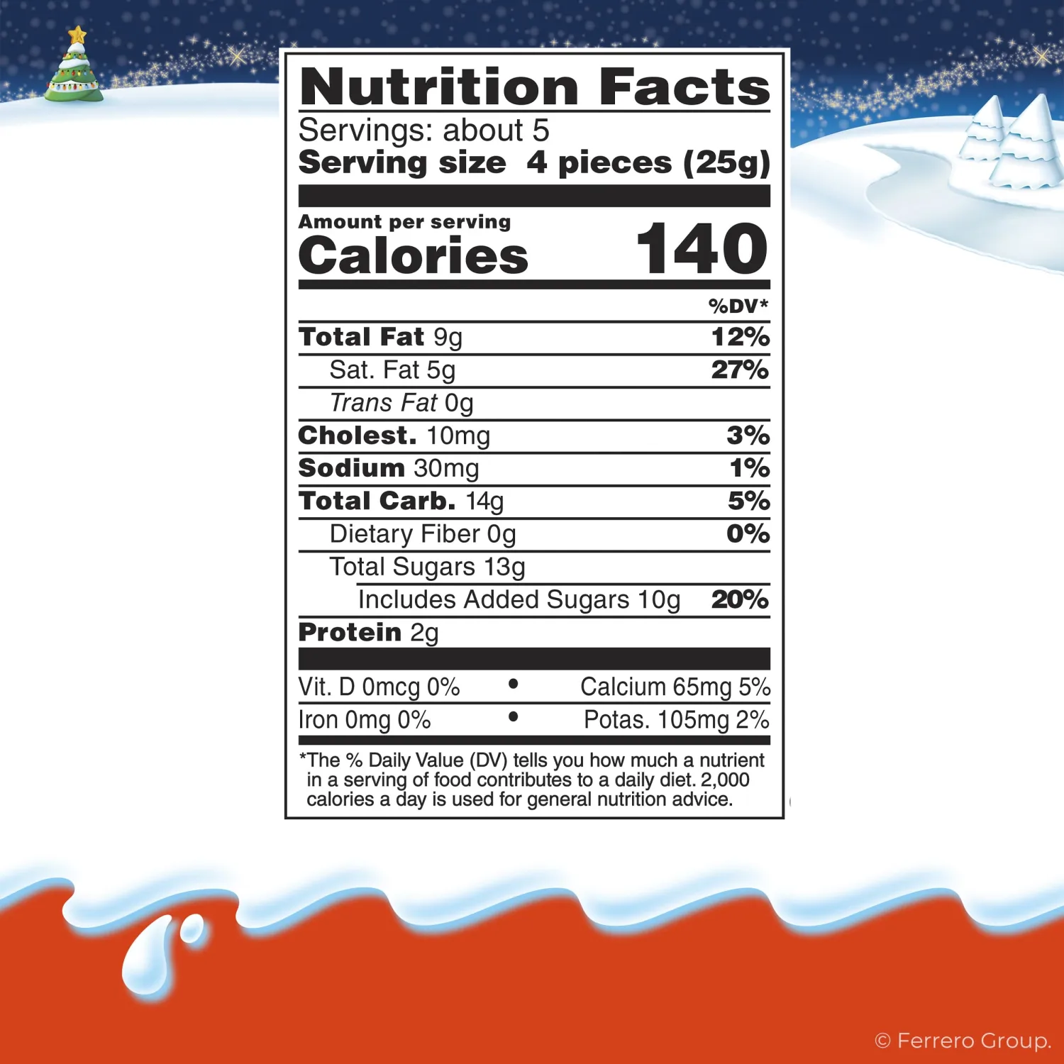 Kinder Schoko Bons, Individually Wrapped Milk Chocolate Bites with Creamy Hazelnut Filling, Stocking Stuffers, 4.4 oz