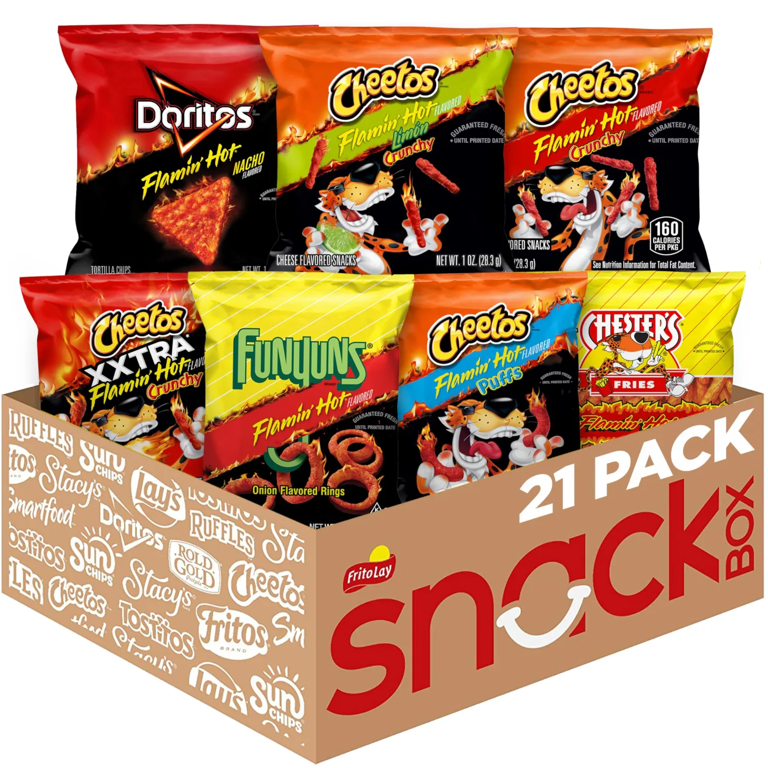 Frito-Lay Flamin' Hot Mix, Variety Pack (Pack of 21)