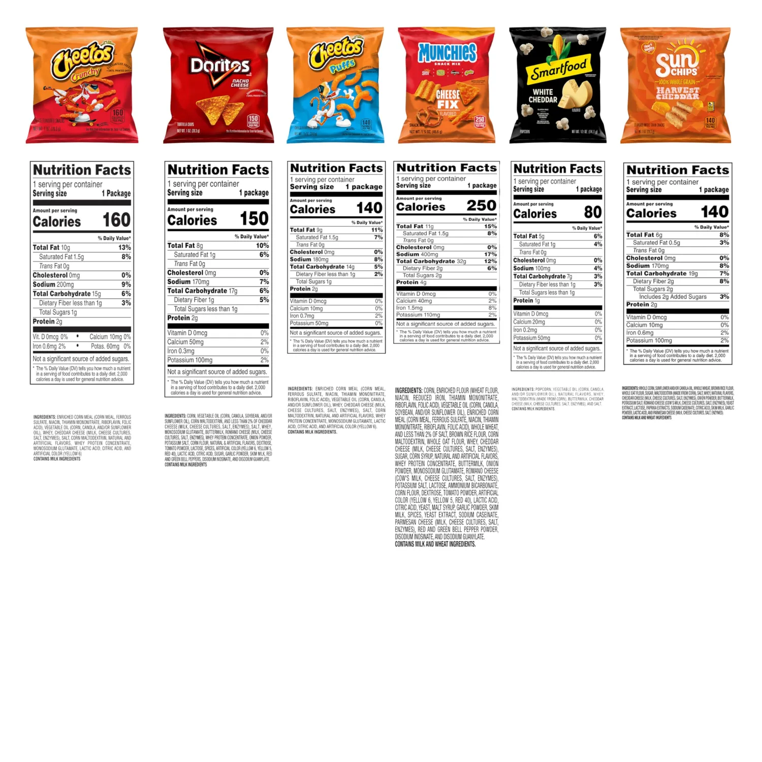 Frito-Lay Cheesy Mix Variety Pack (Pack of 21)