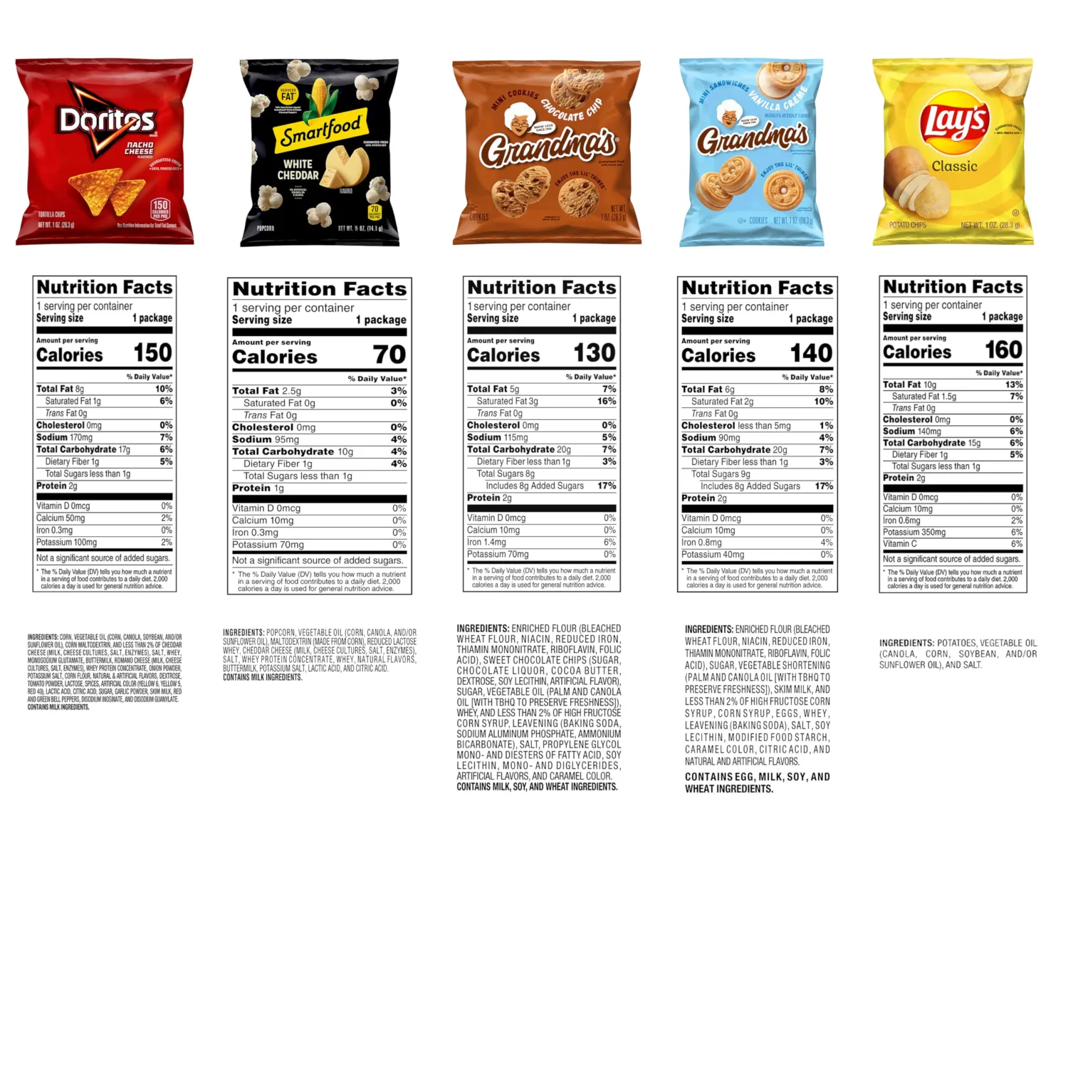 Frito-Lay Chips & Cookies, Smartfood, and Grandma's Variety Pack (Pack of 21)
