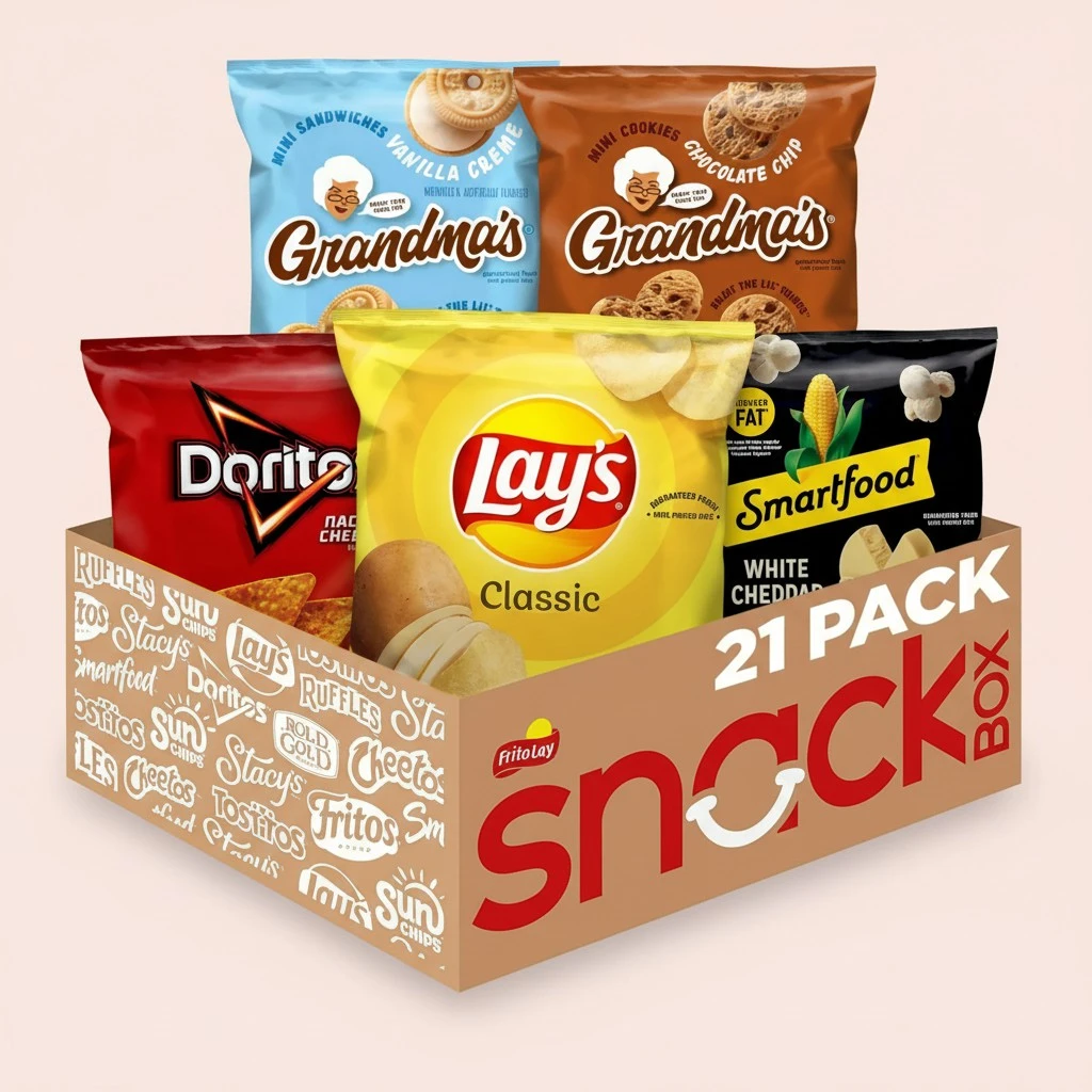Frito-Lay Chips & Cookies, Smartfood, and Grandma's Variety Pack (Pack of 21)