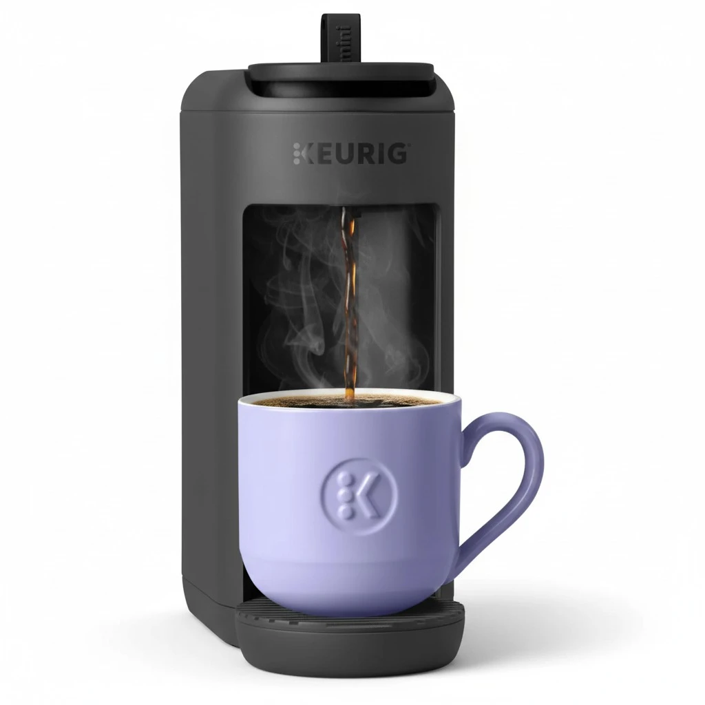 Keurig K-Mini Mate Single Serve K-Cup Pod Coffee Maker, Brews Up to 12 oz Cup, Compact Portable Coffee Machine for Small Spaces, Great For Dorms & Offices, Black
