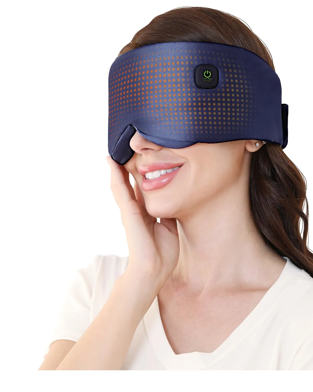 Silk Cordless Heated Eye Mask, Compress Heating Pad for Dry Eye Stye Eye Strain, Soothing and Relaxing Warm Compress for Sleep and Tension Relief