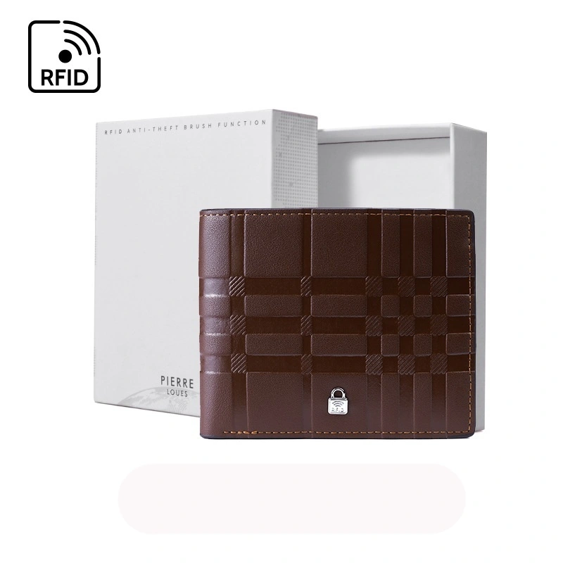 Men's Wallet Multiple Card Slots Short Chic Thin Striped
