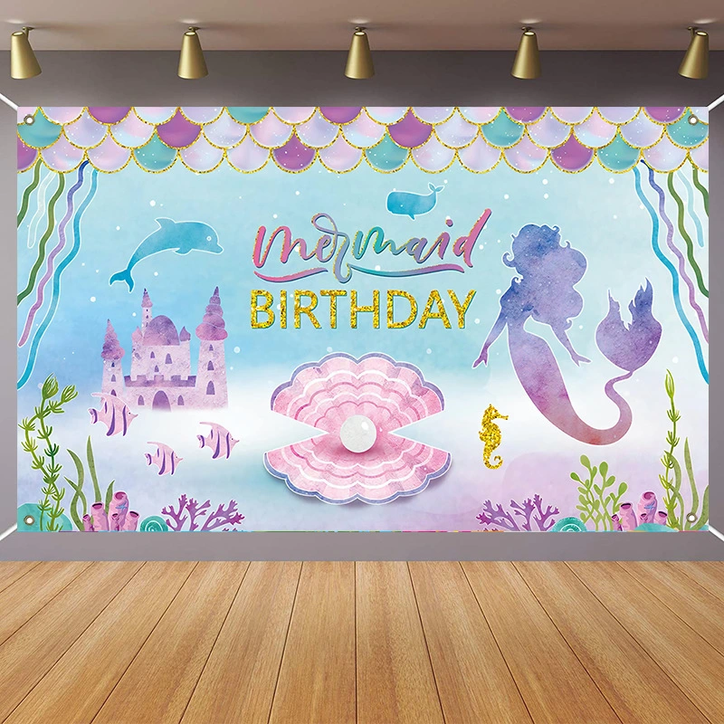Birthday Party Interior Decoration Flag Photograph Background Cloth Flag