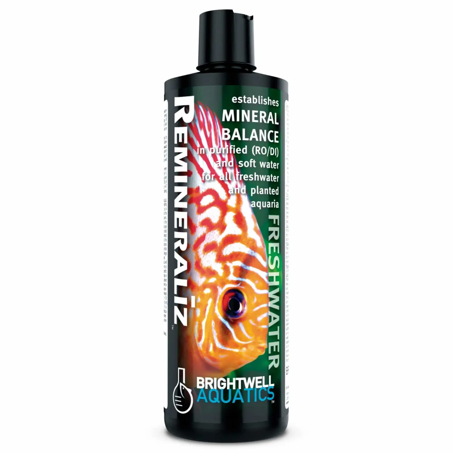 Brightwell Aquatics Remineraliz - Adds Minerals to Distilled, Deionized, or Reverse Osmosis Water for Freshwater Aquarium Use 250-ml
