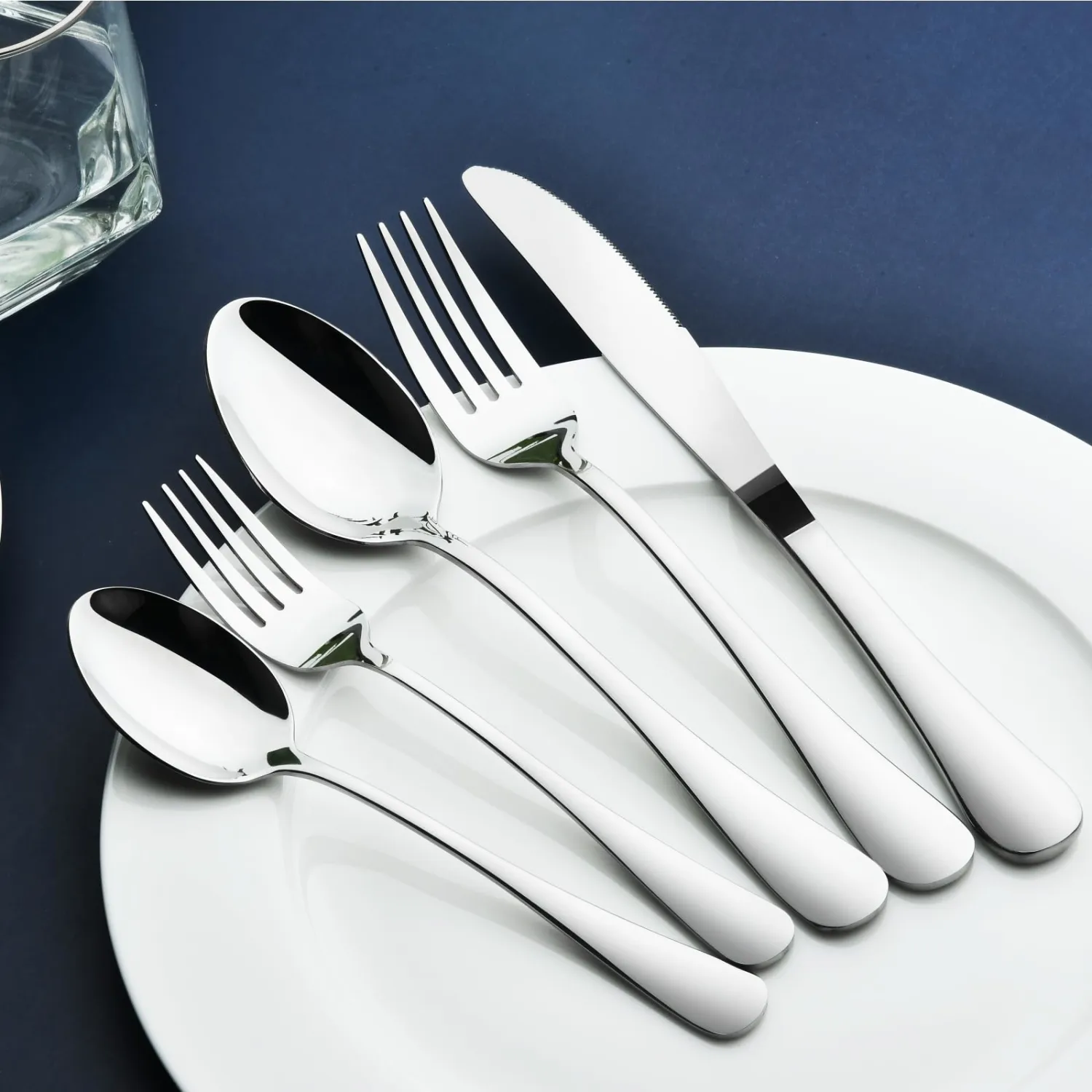 Silverware Set for 12, 65 Piece Stainless Steel Flatware Cutlery Fork and Spoon Set with Serving Utensils Set, Dishwasher Safe, Gift Package for Wedding Housewarming