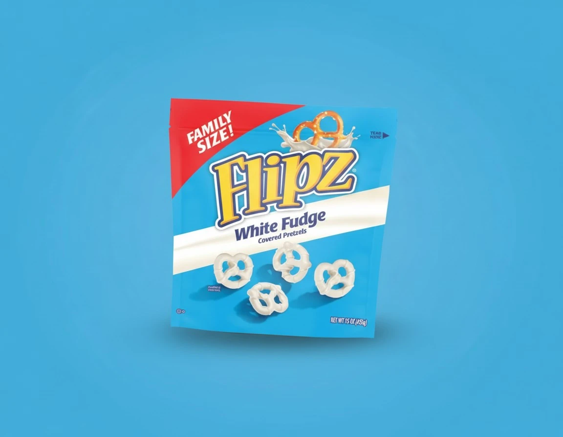 Flipz White Fudge Covered Pretzels - Pack of 2-15 oz Bags - Perfect for Snacking on the go and Stocking the Pantry - Classic Taste Everyone is Sure to Love