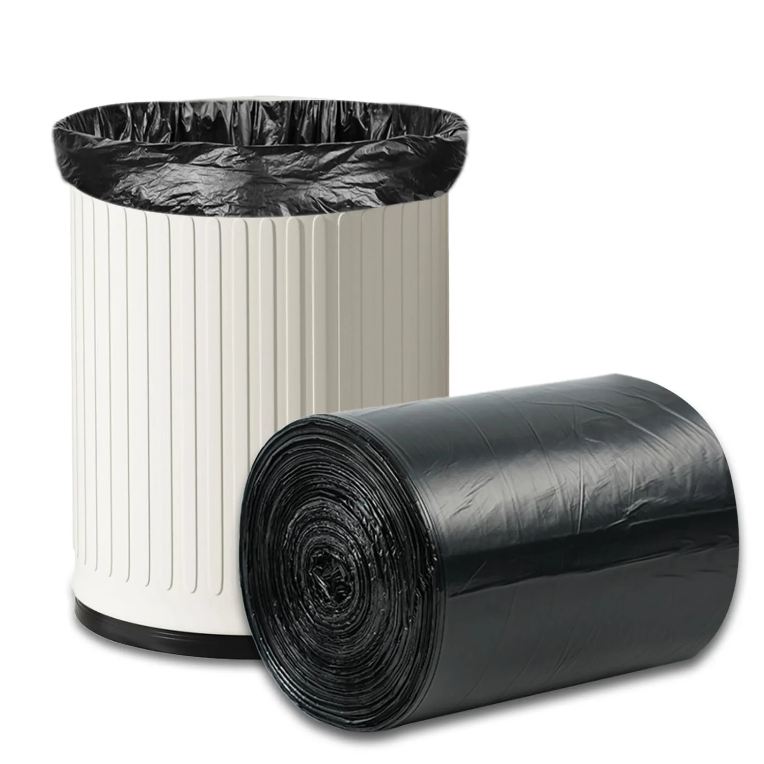 O2frepak 8 Gallon Multipurpose Tear-Resistant Trash Bags,Heavy Duty,Tastless and Black Garbage Bags (100 Count,50x60cm)