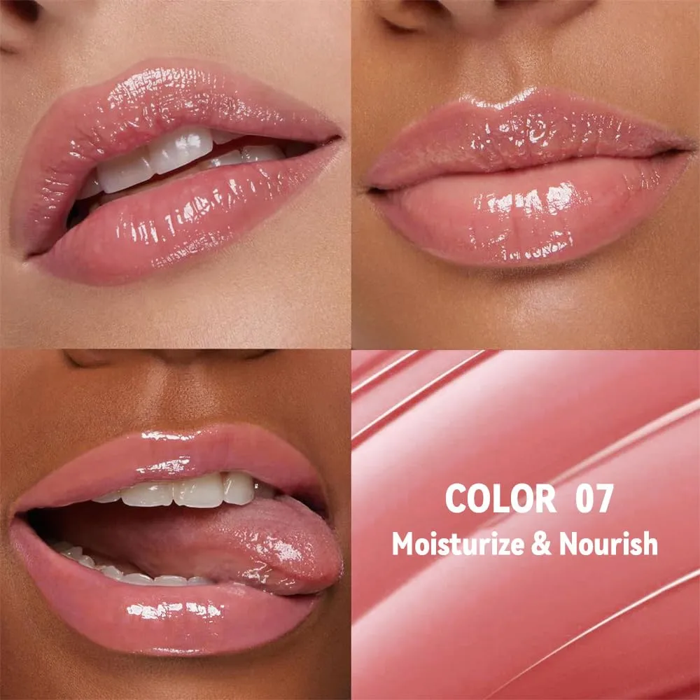 Light Pink Honey Tinted Lip Stain Lip Balm Lip Gloss Lipstick, Sheer Hydrating Lip Stains Tint, Moisturizing Lip Color for All Skin Tones, Nourishing Lip Balm with a Hint of Natural Black Cherry