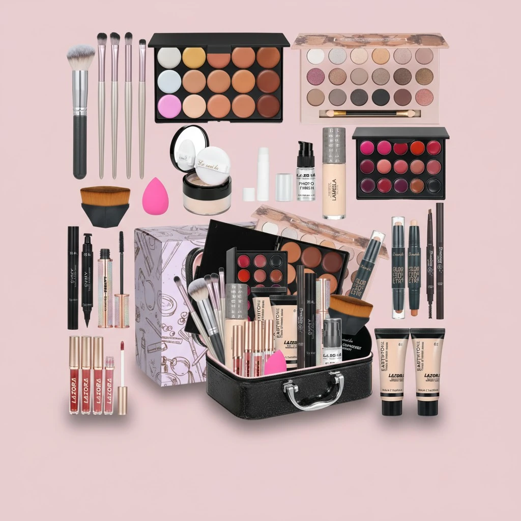 All in One Makeup Kit Makeup Kit for Women Full Kit Makeup Set Multipurpose Bundle Holiday Gift Box Essential Starter Bundle Include Full Make up Kit for Women (Box3)