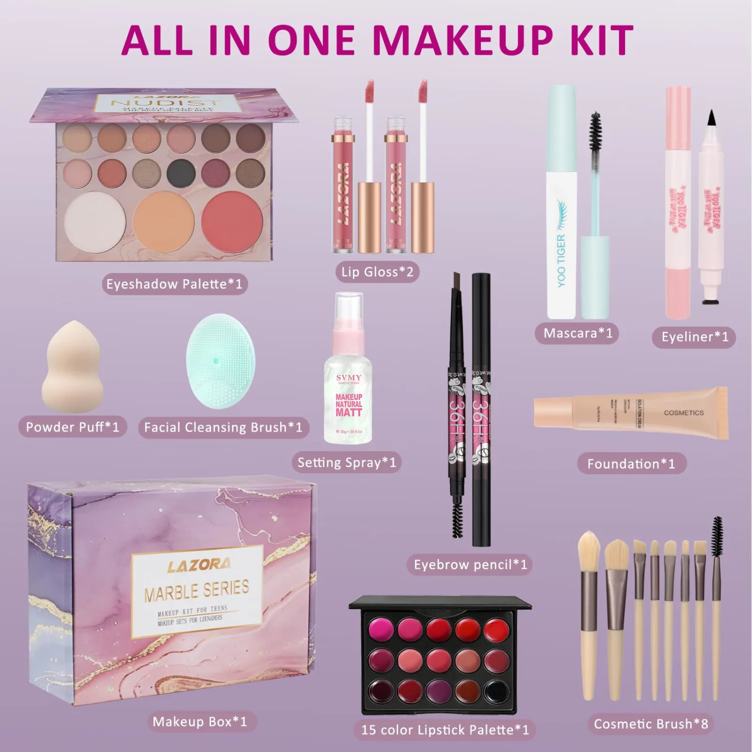 Makeup Kit Makeup Set for Teenagers 14-16 Make up Kit for Girls Teens Make up Sets for Teen Makeup Kit for Girls 10-12 Beginners & Professionals