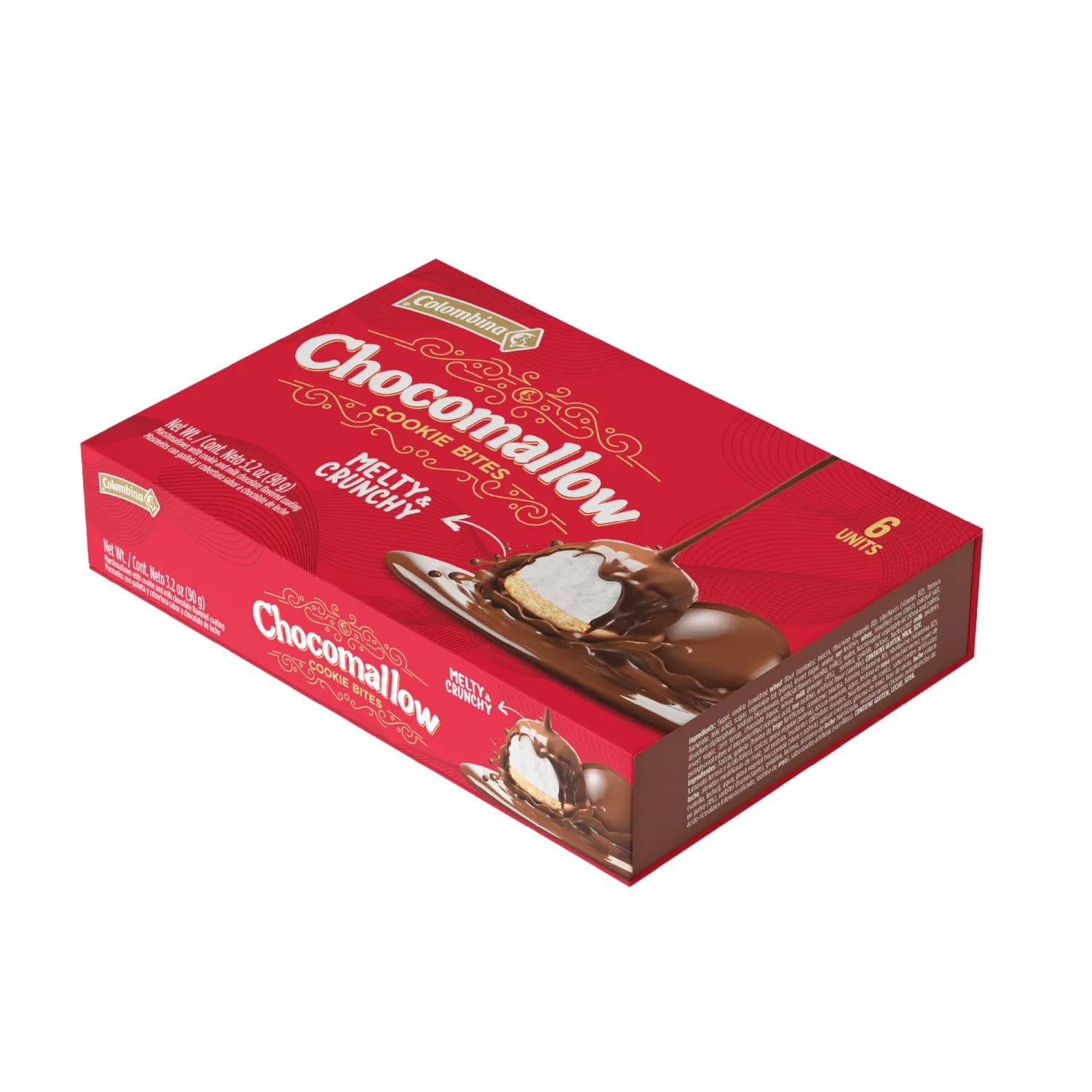 Colombina Christmas Chocolate-covered Marshmallow Cookies, 3.2 oz (Pack of 1)