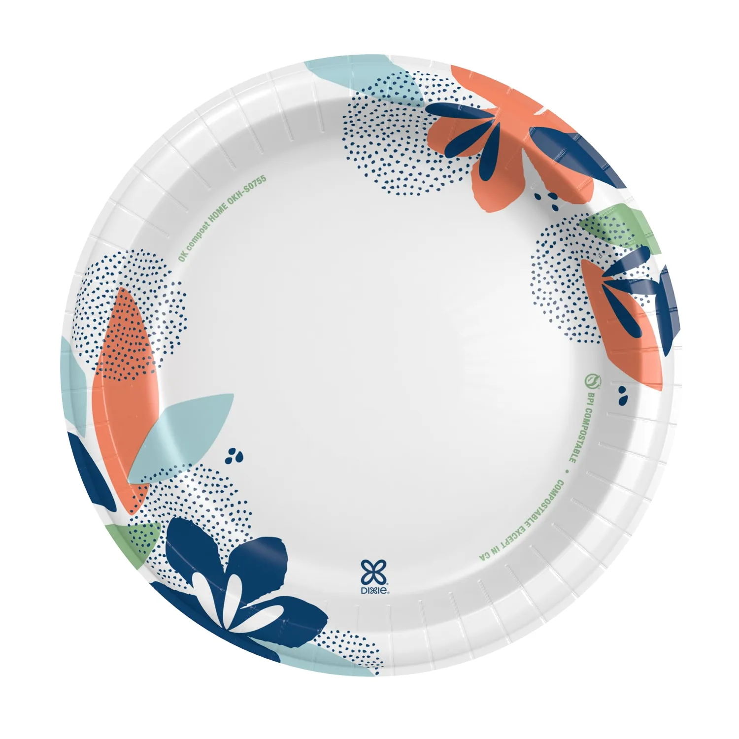 Dixie Large Paper Plates, 10 Inch, 54 Count, 2X Stronger*, Microwave-Safe, Soak-Proof, Cut Resistant, Disposable Plates For Everyday Breakfast, Lunch, & Dinner Meals