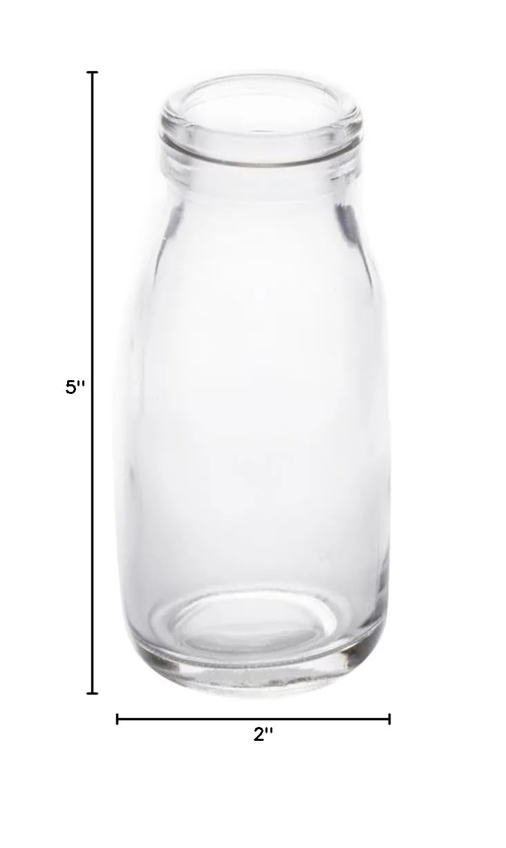 American Metalcraft GMB6 Glass Milk Bottle, 6 oz. (CAP6 Sold Separately)