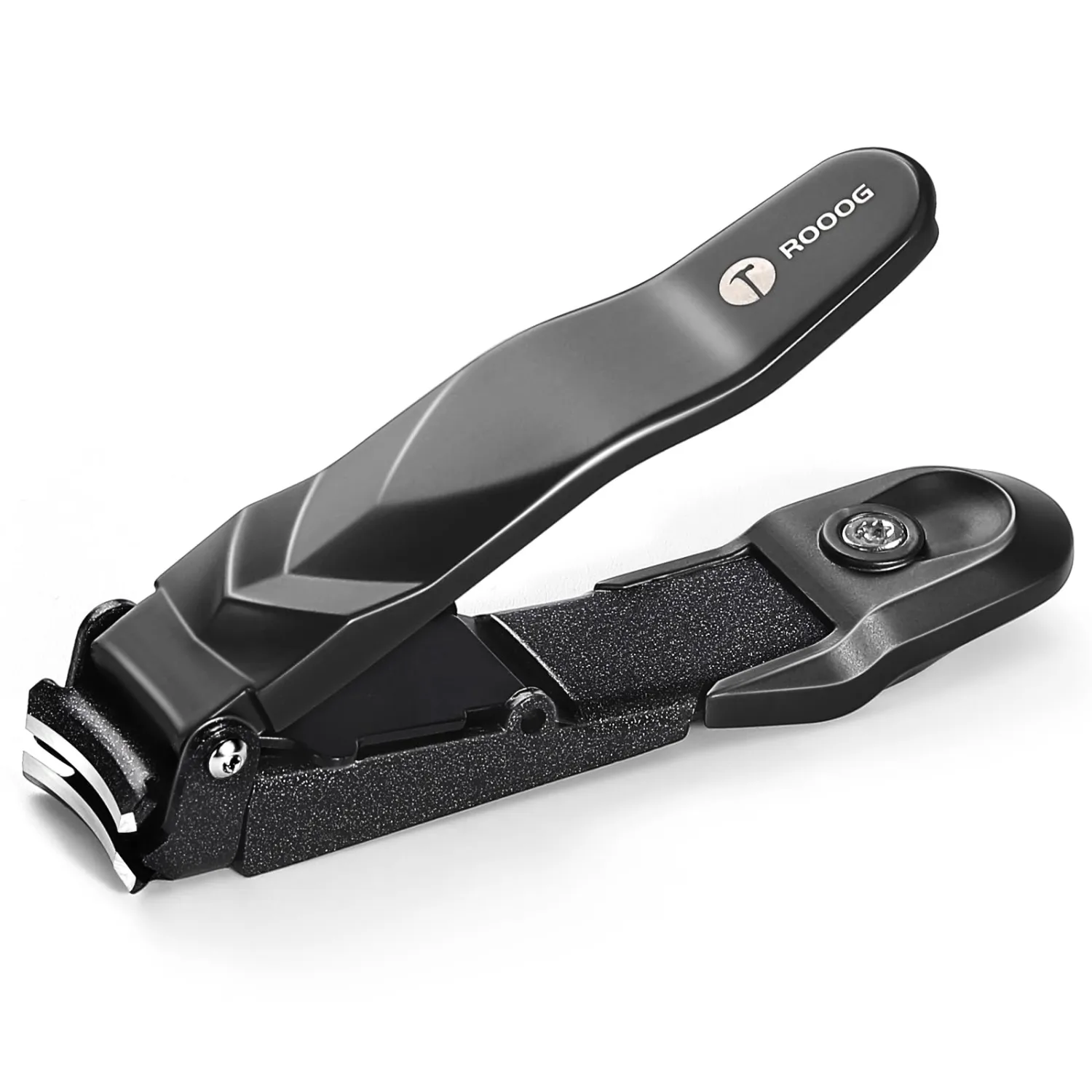 No Mess Nail Clippers with Catcher - Professional Heavy Duty Clippers for Men and Women, Ultra Sharp Fingernail & Toenail Clippers for Gifts, Travel, Clip Anywhere (Anti-Splash Design)