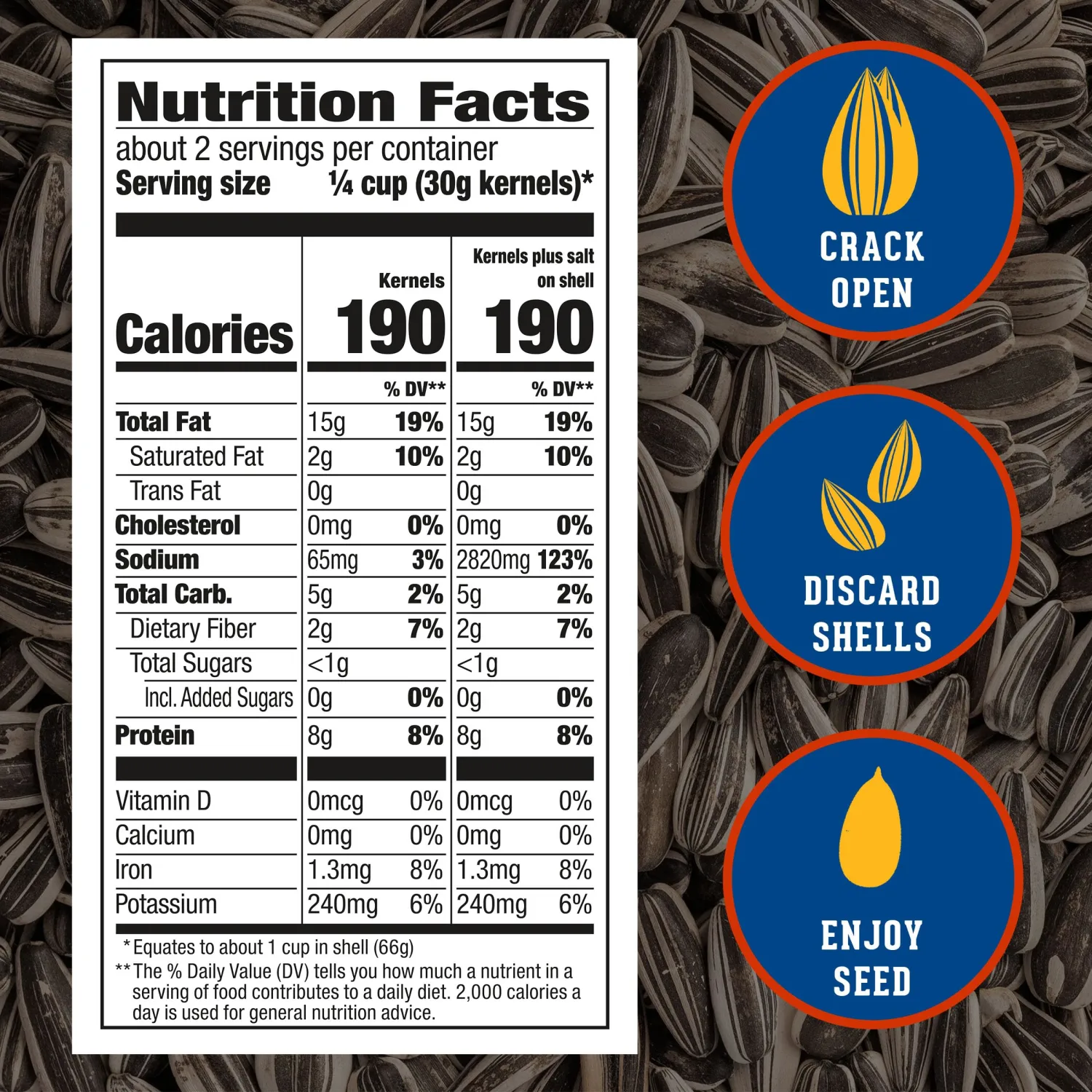 DAVID Jumbo Sunflower Seeds, Original Flavor, Stocking Stuffer, 5.25 oz.