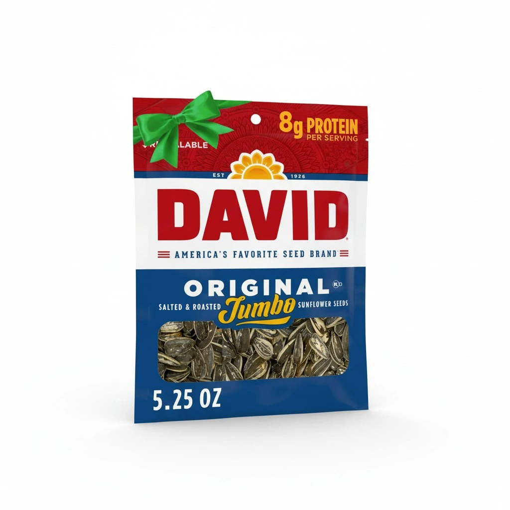 DAVID Jumbo Sunflower Seeds, Original Flavor, Stocking Stuffer, 5.25 oz.