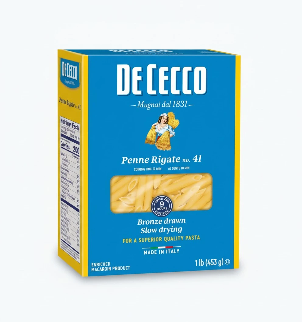 De Cecco Semolina Pasta, Penne Rigate No.41, 1 Pound