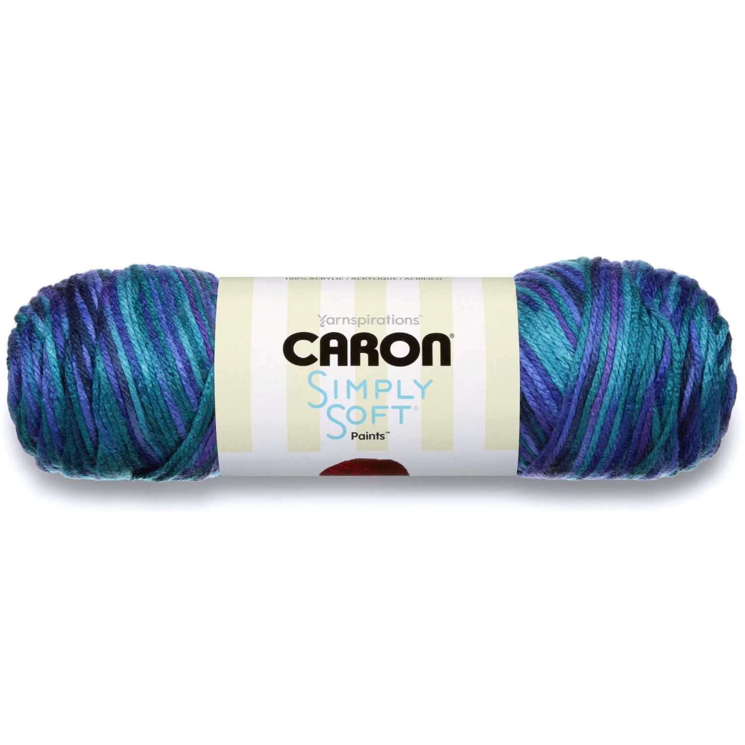 Caron Simply Soft Paints Yarn (4) Medium Worsted Gauge 100% Acrylic - 5oz - Oceana - Machine Wash & Dry
