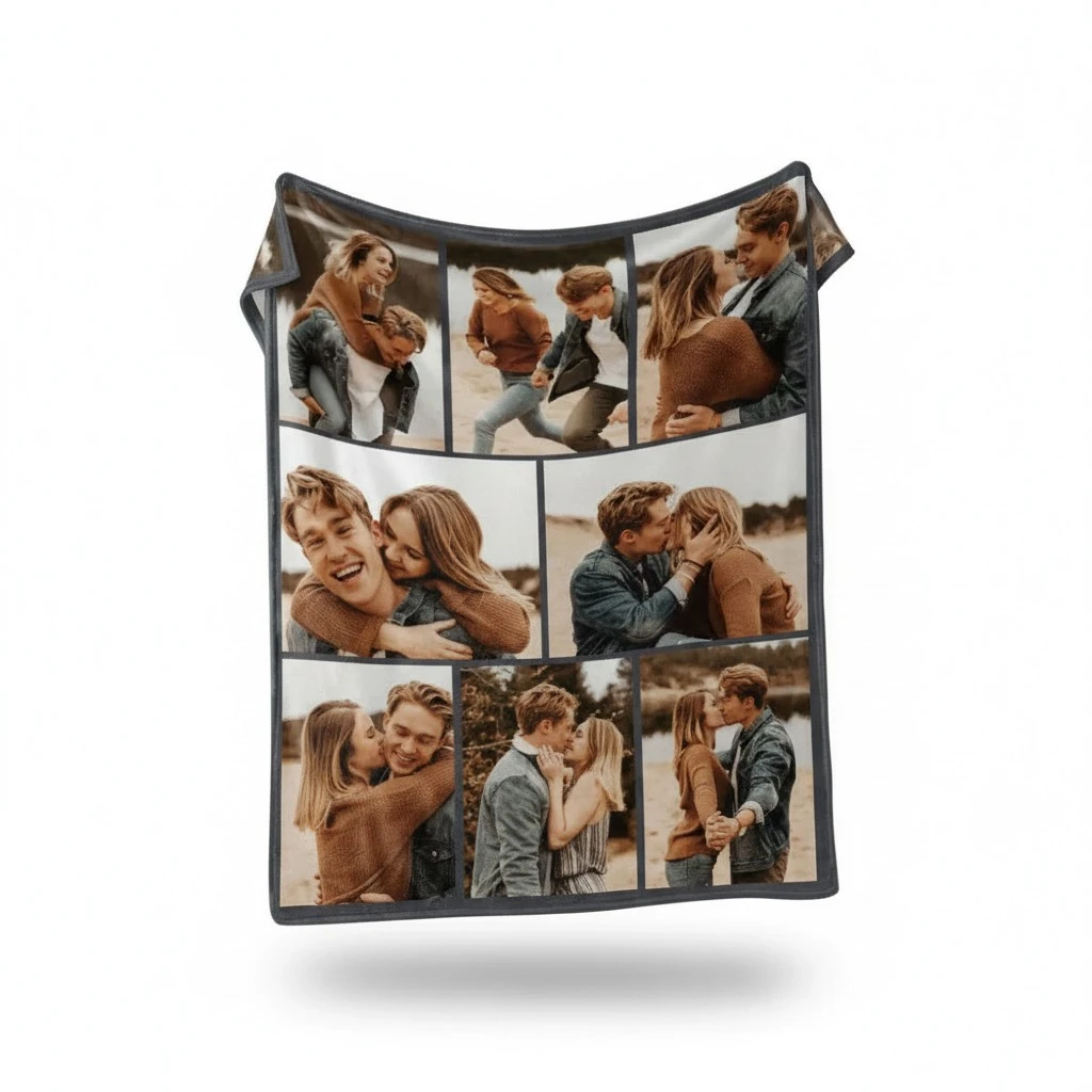 Ships Next Day, Custom Blanket with Picture for Girlfriend Boyfriend Gifts, Personalized Wife Photo Blanket for Birthday Blankets Gifts from Husband