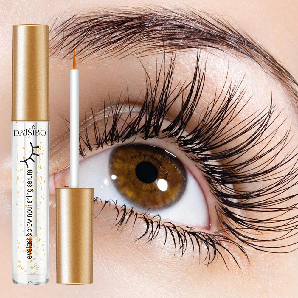 Gold Foil Plain Black Thick Natural Eyelash Growth Solution
