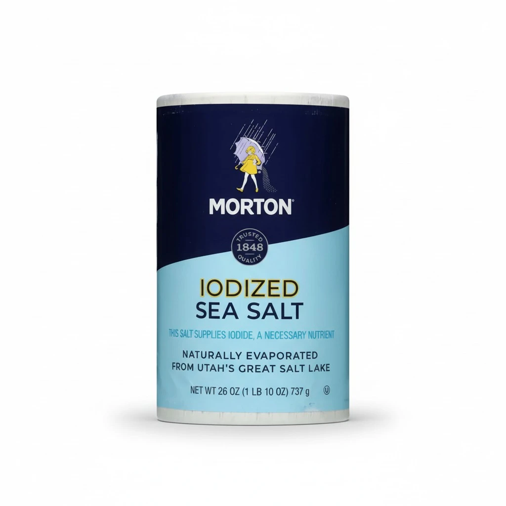 Morton Iodized Sea Salt Round, 26oz, 2 Pack