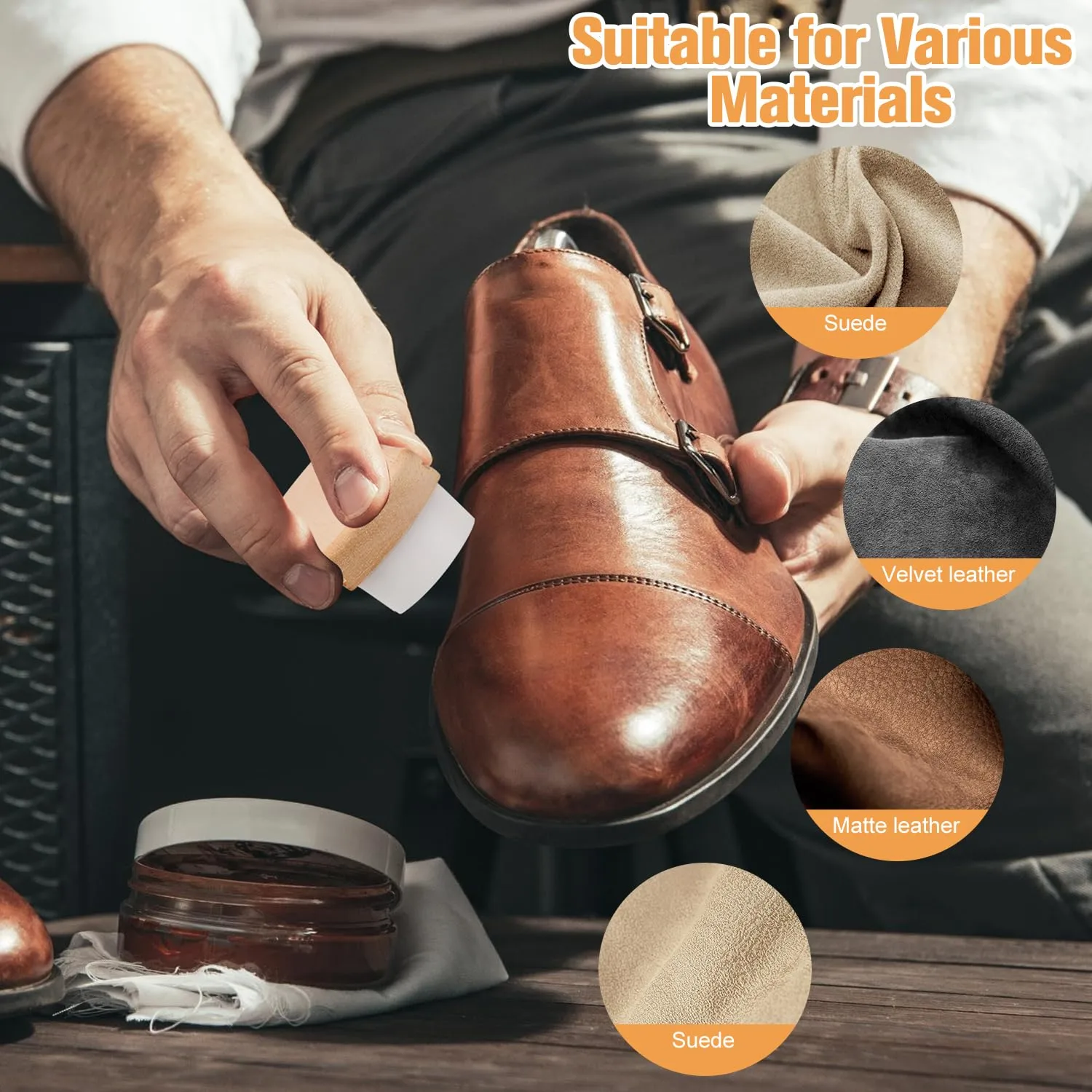 2 Pcs Suede Shoe Brush and Eraser, 2025 New Suede Brush and Eraser with Soft Bristle Brush,Soft Suede Shoe Brush Cleaner for Shoes, Bags, Jacket, Purse, Sofa with Wooden Handle