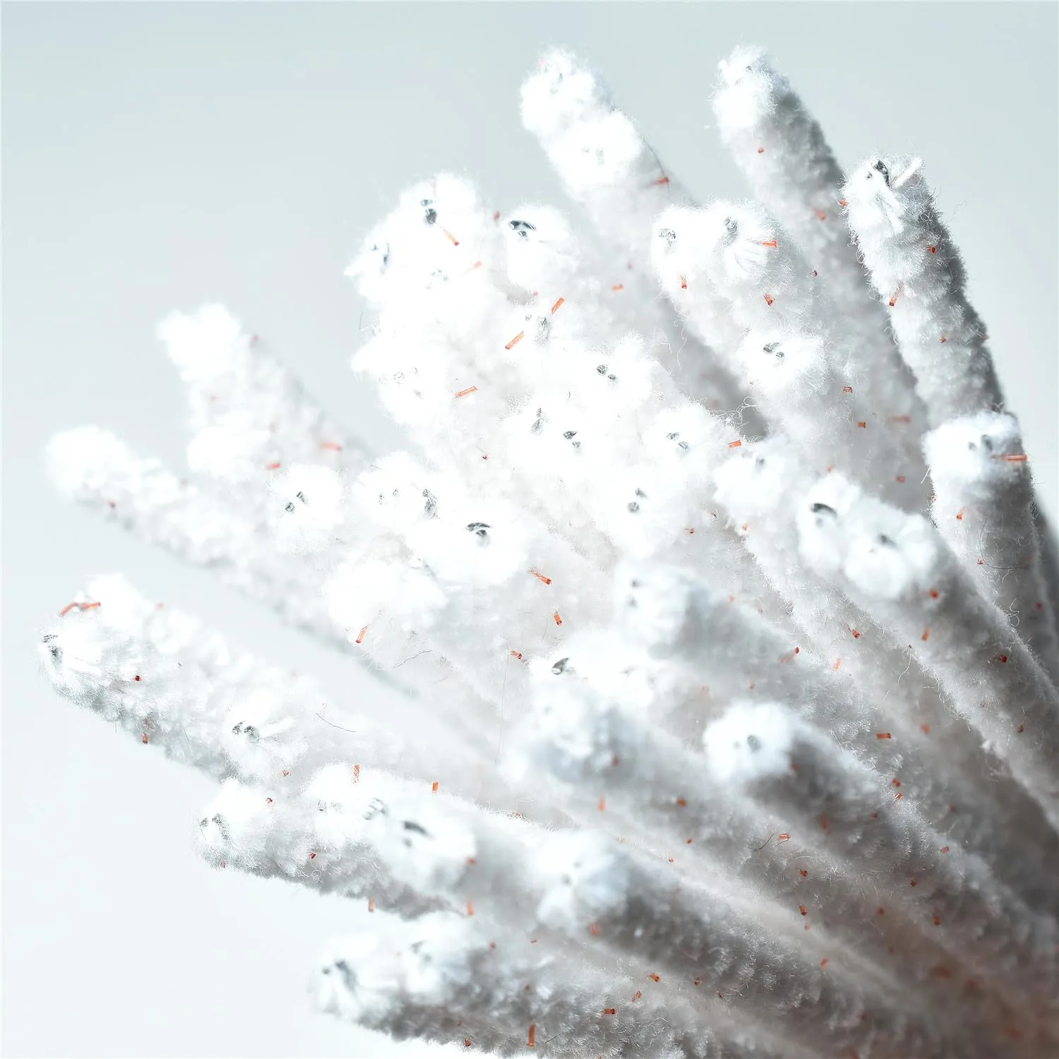 White Pipe Cleaners Hard Bristle Bulk 6 Inch (50 Pack) for Clean Tar Resin Plastic Metal Ceramic Wood Pipes