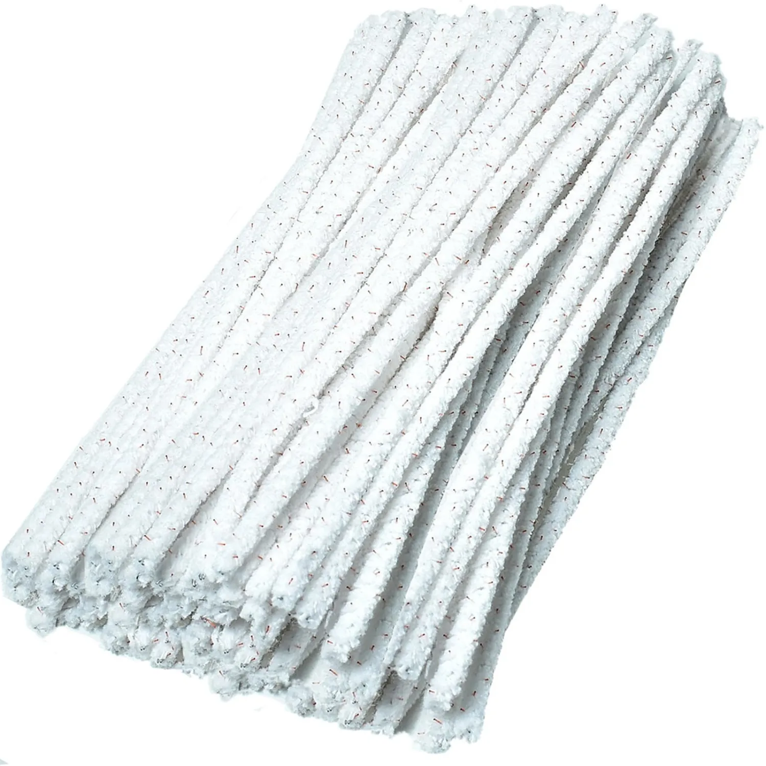 White Pipe Cleaners Hard Bristle Bulk 6 Inch (50 Pack) for Clean Tar Resin Plastic Metal Ceramic Wood Pipes