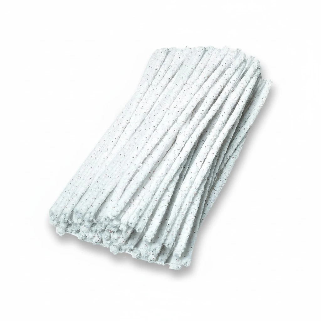 White Pipe Cleaners Hard Bristle Bulk 6 Inch (50 Pack) for Clean Tar Resin Plastic Metal Ceramic Wood Pipes