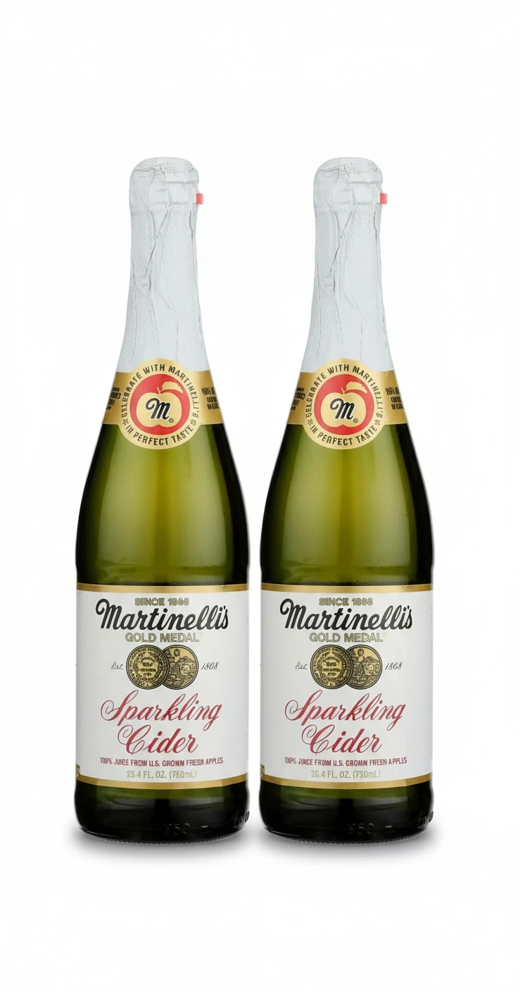 Martinelli's Gold Medal Sparkling Cider, 25.4 Fl Oz Bottle (Pack of 2)