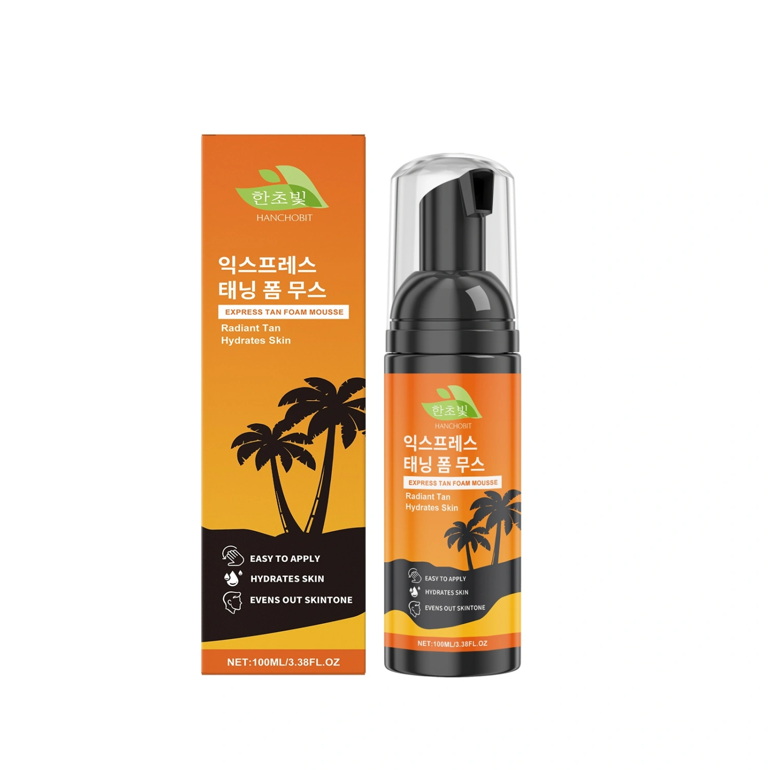 Fast Sun Tanning Foam Mousse Even Skin Color Lasting Moisturizing